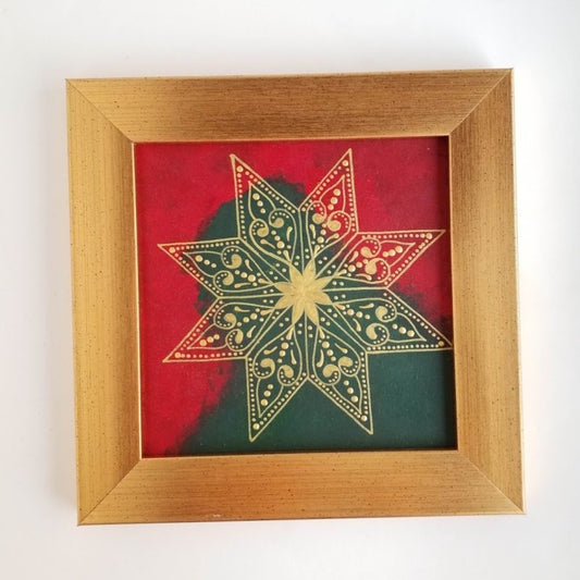 Vintage Christmas Star - [FRAMED - ready to hang]