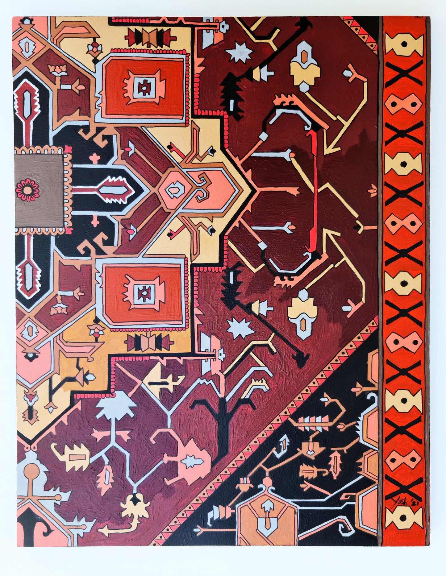 Tribal Tan - ON GESSO BOARD