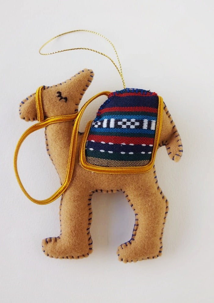 Blue hand-loom camel