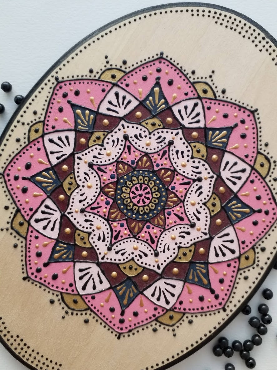 Pink hues mandala flower