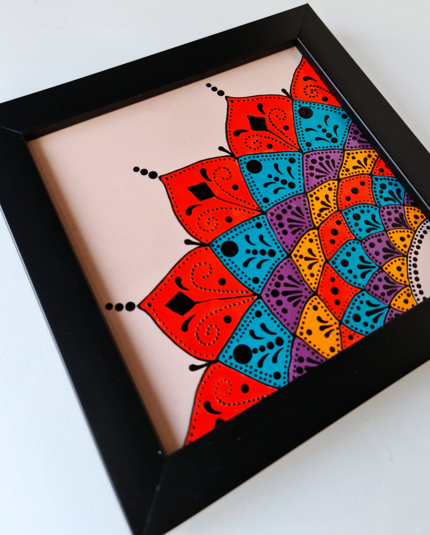 Whimsical quarter  - bold - [FRAMED - ready to hang]